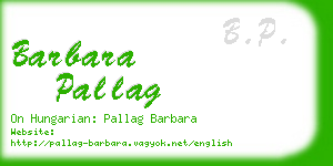 barbara pallag business card